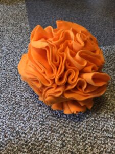 DIY snuffle ball for dogs step 7